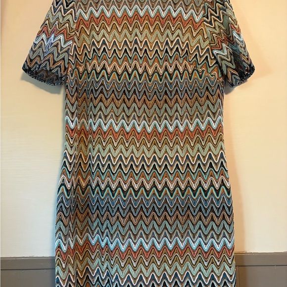 Jessica Howard Multicolor Chevron Mini Dress - Picture 1 of 3